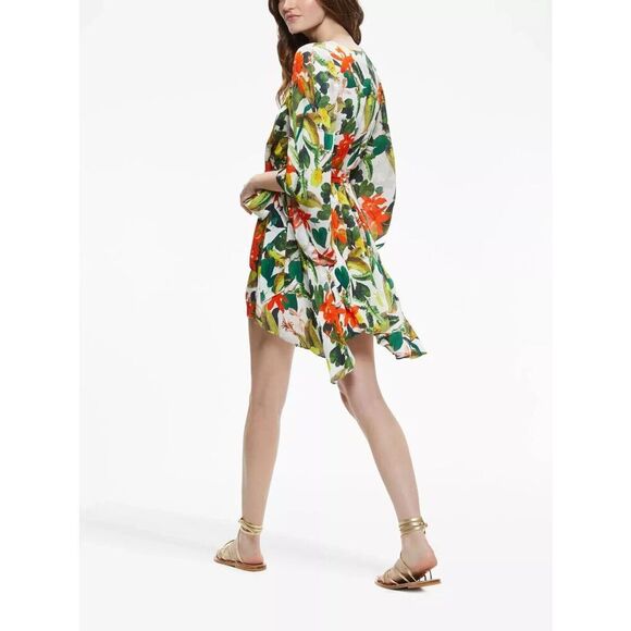 NEW Alice + Olivia Marva floral-print sateen mini dress Size Small - Picture 2 of 8